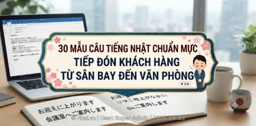 30 mẫu câu tiếng Nhật chuẩn mực tiếp đón khách hàng từ sân bay đến văn phòng