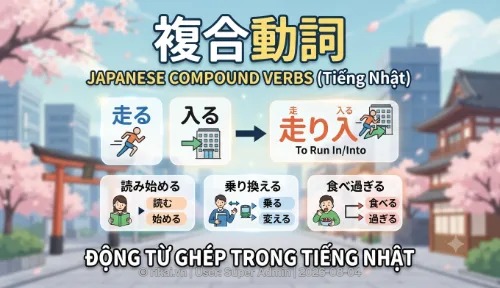 [Phần 2] Động từ ghép trong tiếng nhật
